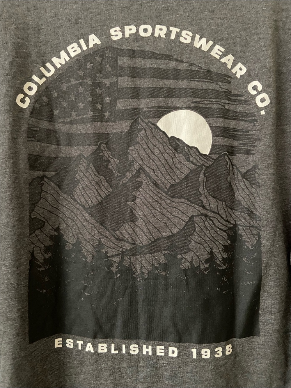 NWT Columbia Long Sleeve Shirt Dark Heather Grey - Men’s Small - Mountain Design - Picture 4 of 9